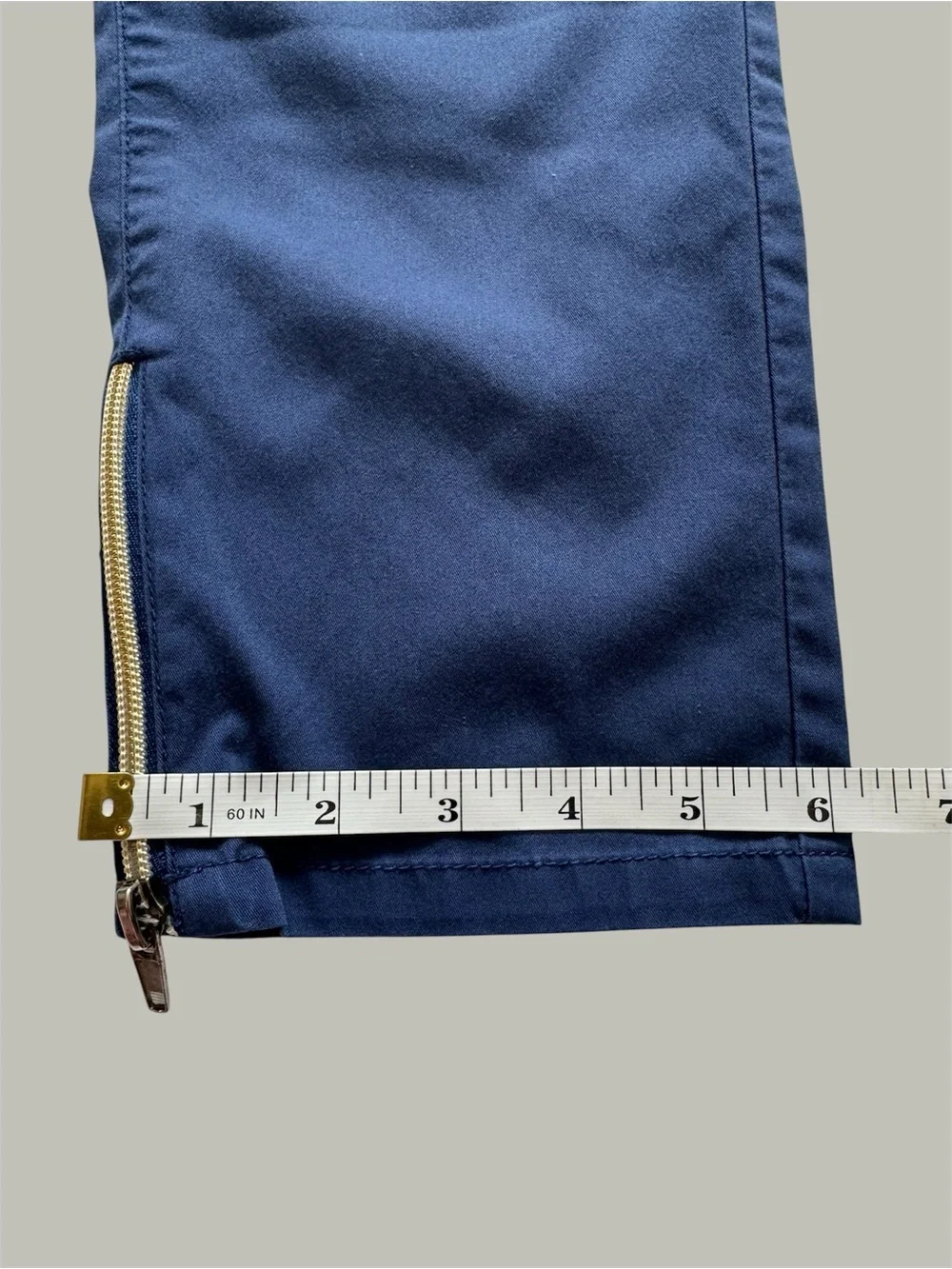 Jaanuu Estate Navy Women's Cargo Zip-Hem Pants Small